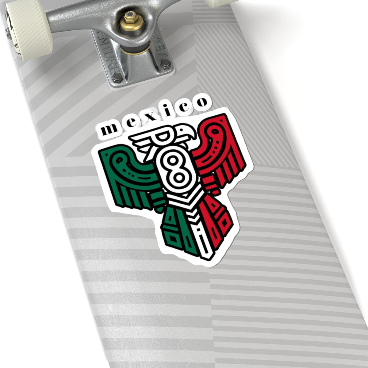 Mexico Eagle Kiss-Cut Sticker — Aztec-Inspired Mexican Flag Decal